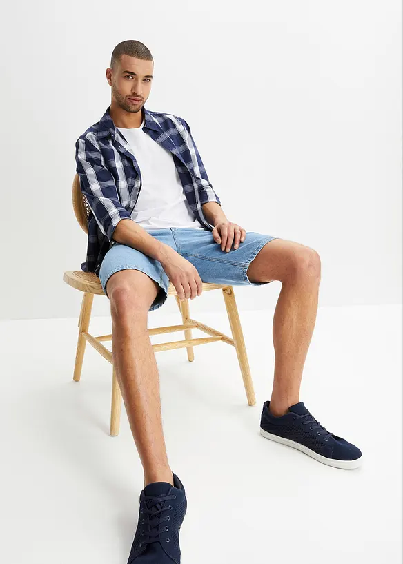 Džínové bermudy s pohodlným pasem, Classic Fit, bonprix