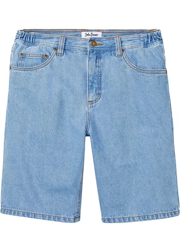 Džínové bermudy s pohodlným pasem, Classic Fit, bonprix