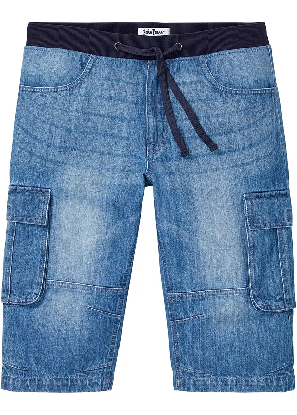 Dlouhé džínové bermudy, Relaxed Fit, bonprix