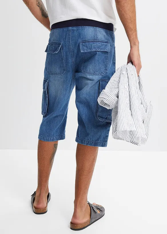 Dlouhé džínové bermudy, Relaxed Fit, bonprix