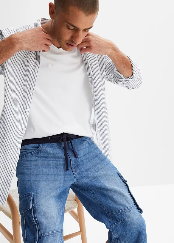 Dlouhé džínové bermudy, Relaxed Fit, bonprix