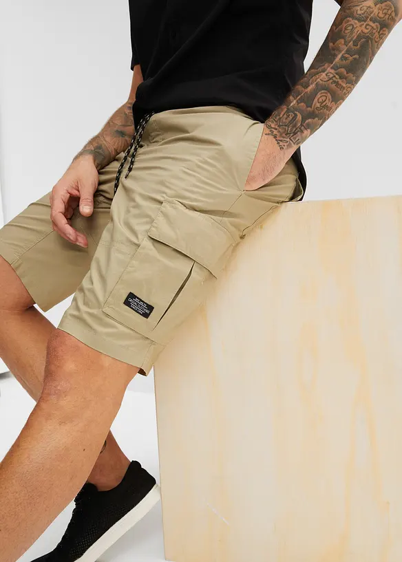 Cargo bermudy bez zapínání, Regular Fit, bonprix