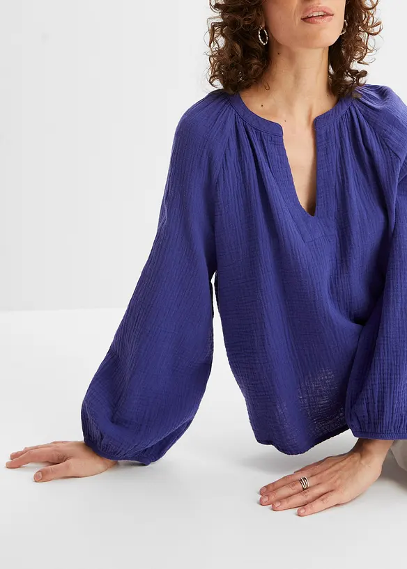 Oversize halenka z mušelínu, bonprix