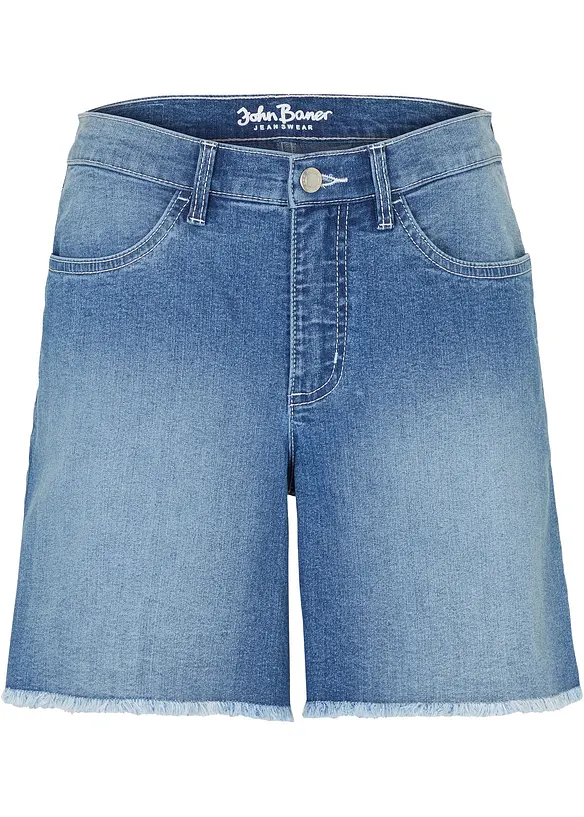 Strečové džínové šortky, Mid Waist, bonprix