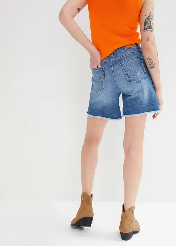 Strečové džínové šortky, Mid Waist, bonprix