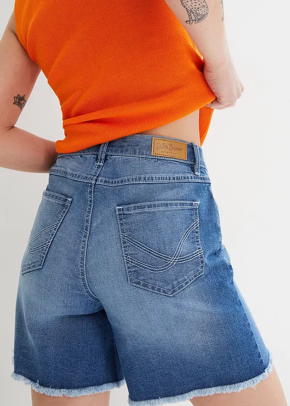 Strečové džínové šortky, Mid Waist, bonprix