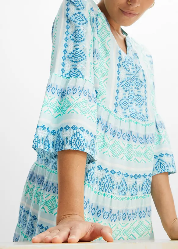 Tunikov&eacute; &scaron;aty ze spl&yacute;vav&eacute; visk&oacute;zy, bonprix