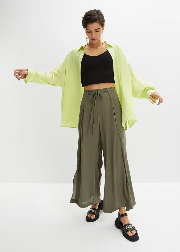 Kalhoty ze splývavé viskózy, bonprix