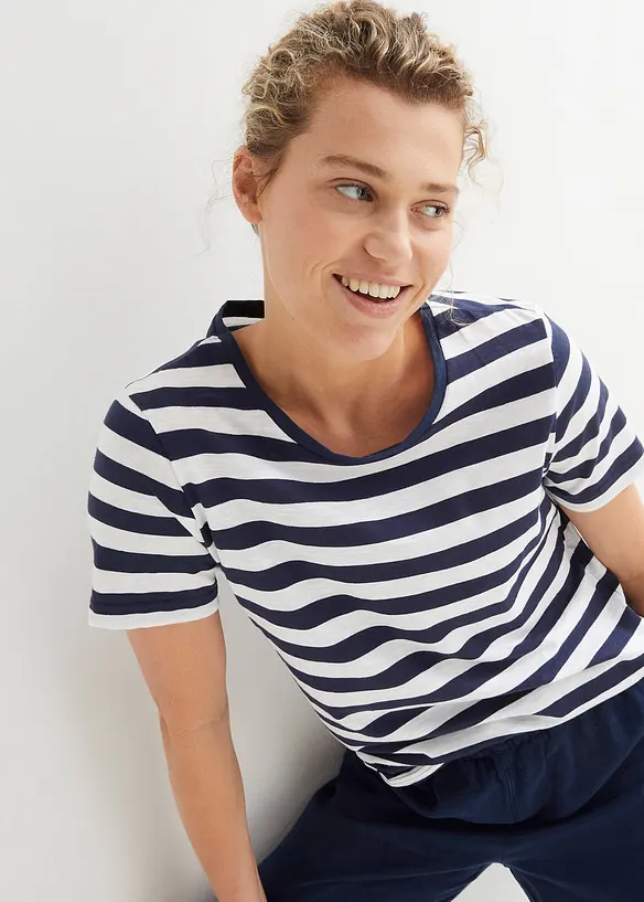 Tričko s kulatým výstřihem z bavlny (2 ks v balení), bonprix