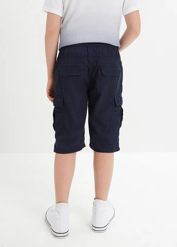 Cargo bermudy bez zapínání, z čisté bavlny, Regular Fit, bonprix