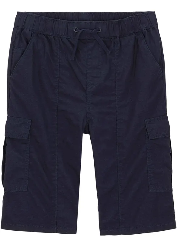 Cargo bermudy bez zapínání, z čisté bavlny, Regular Fit, bonprix