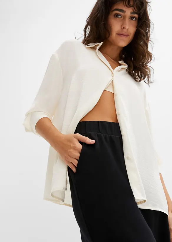 Žerzejové kalhoty s pohodlným pasem, bonprix