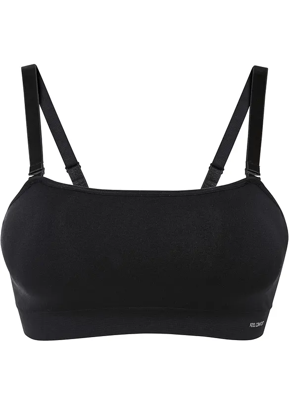 Bandážová vatovaná bezešvá podprsenka Feel Comfort s odnímatelnými ramínky, bonprix