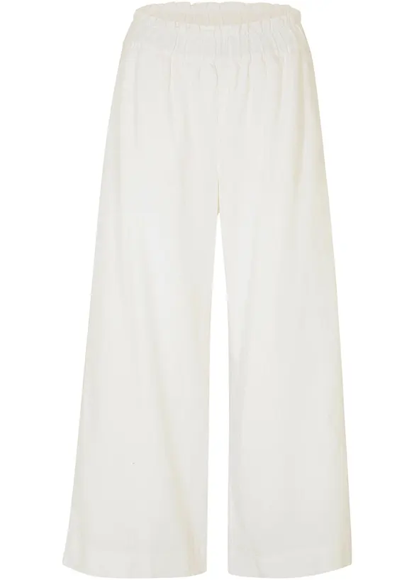 Lněné kalhoty Culotte, délka po lýtka, bonprix