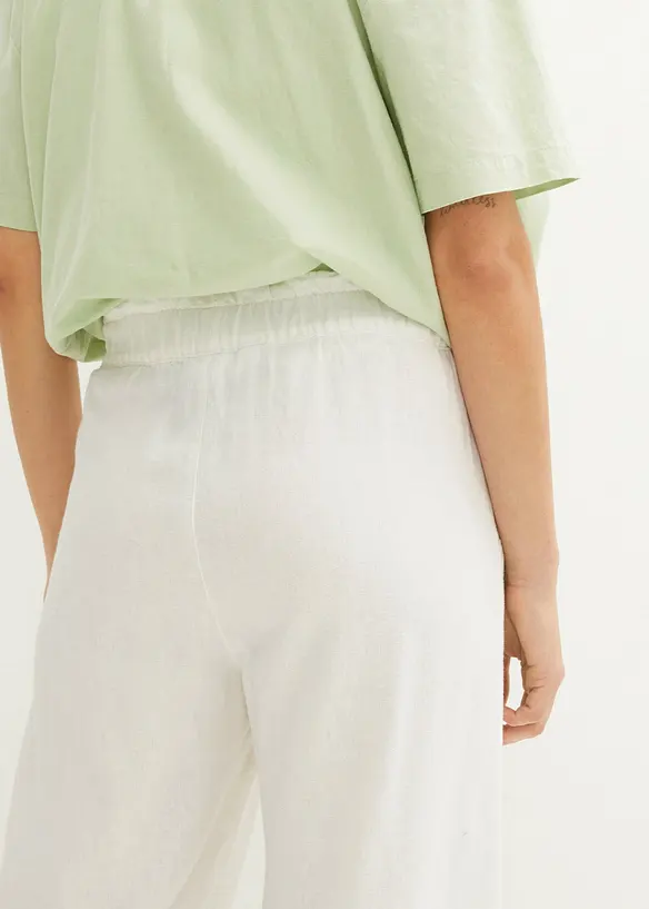 Lněné kalhoty Culotte, délka po lýtka, bonprix