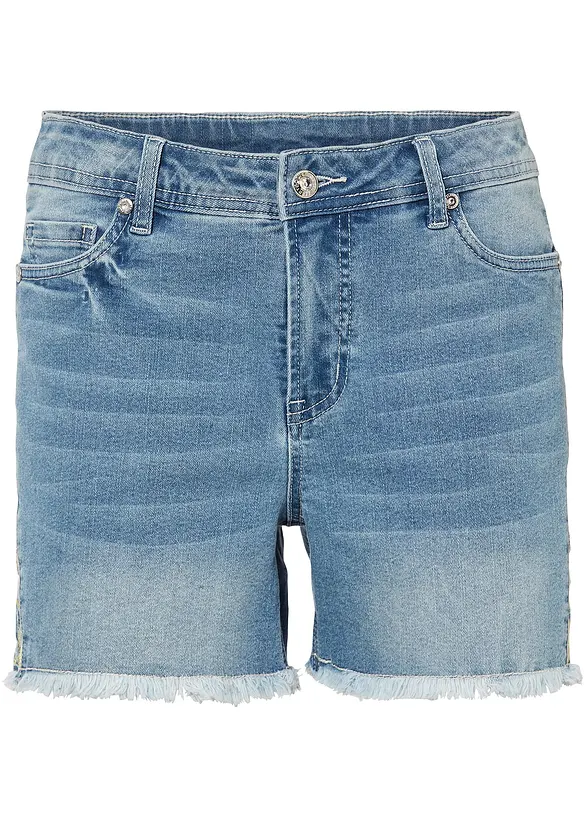 Džínové šortky Mid Waist, bonprix