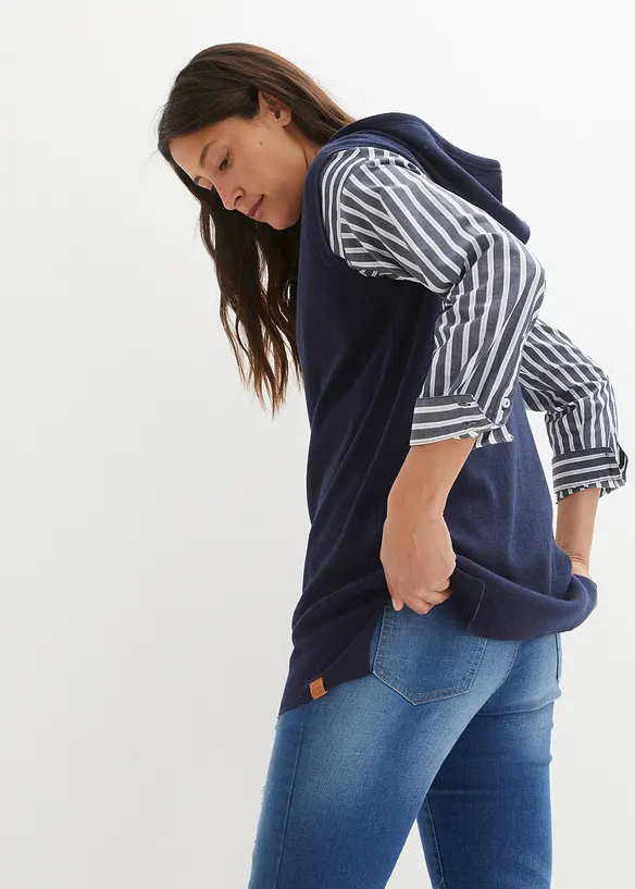 Vesta s kapucí, oversized, bonprix