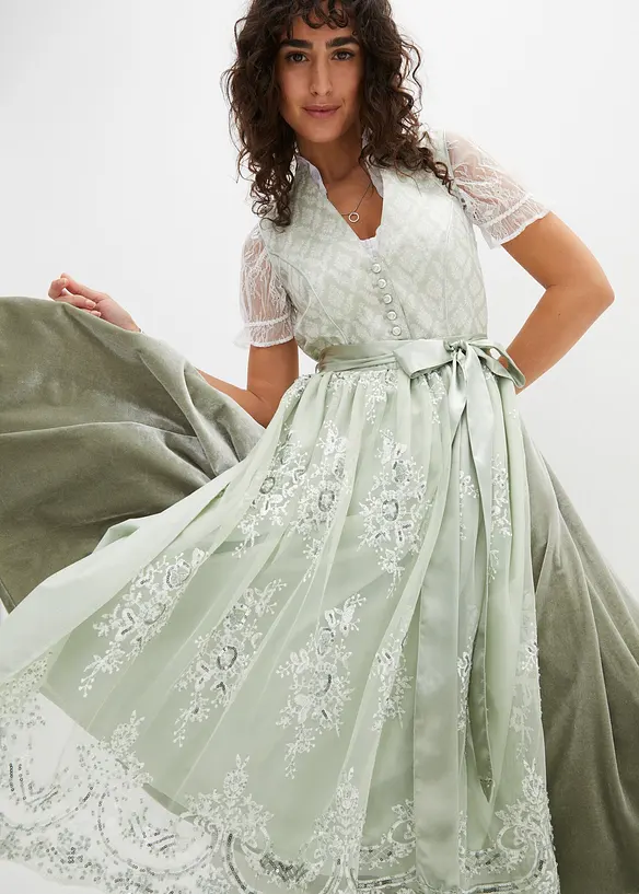 Kroj Dirndl s žakárem a výšivkou (2dílná souprava), bonprix