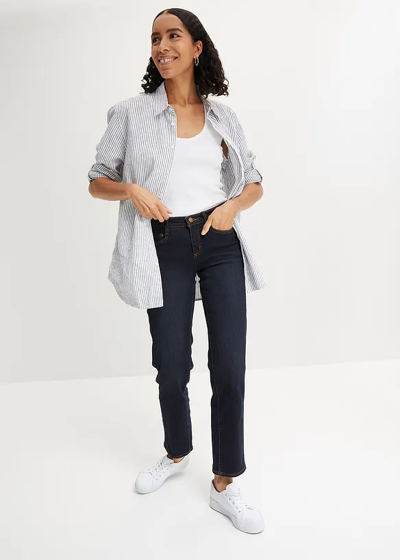 Strečové džíny Slim Straight, Mid Waist, bonprix