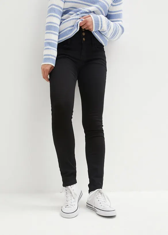 Stahovací termo džíny Skinny, High Waist, bonprix