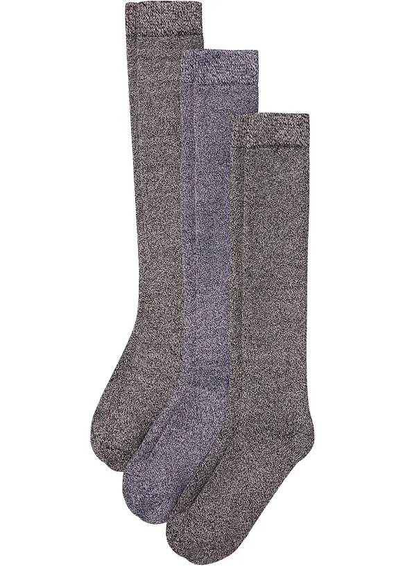 Termo podkolenky s měkkým froté uvnitř (3 páry v balení), bonprix