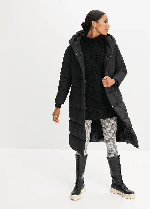 Prošívaný oversize kabát, bonprix