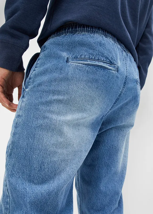 Termo džíny bez zapínání, s flanelovou podšívkou, Regular Fit, Straight, bonprix