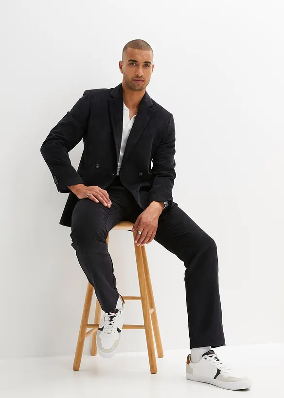Chino kalhoty z manšestrového sametu, Regular Fit Straight, bpc selection
