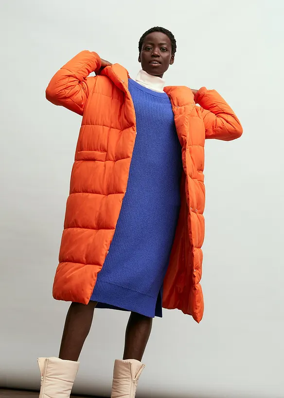 Prošívaný oversize kabát, bonprix