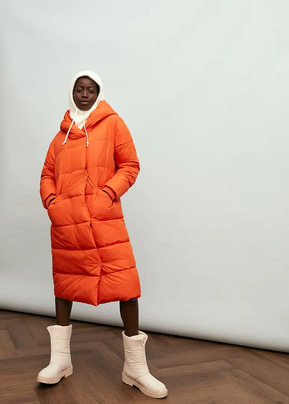 Prošívaný oversize kabát, bonprix