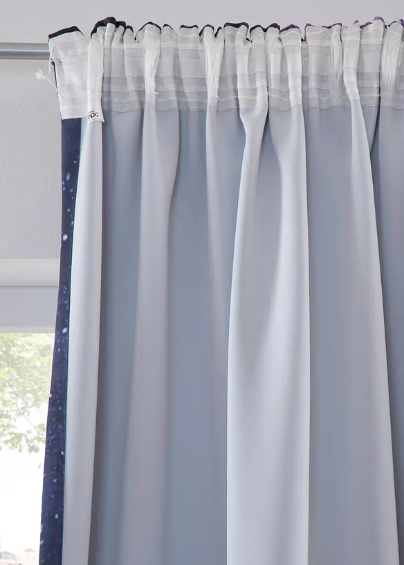 Zatemňovací závěs s motivem noční oblohy (2 ks), bonprix