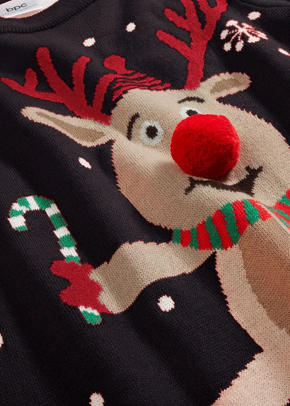 Svetr z jemné pleteniny, s kulatým výstřihem, bonprix