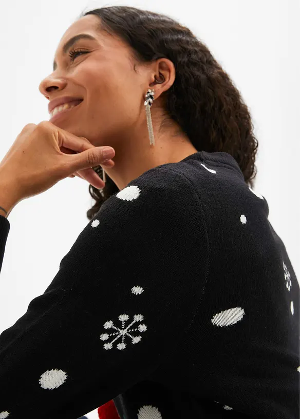 Svetr z jemné pleteniny, s kulatým výstřihem, bonprix