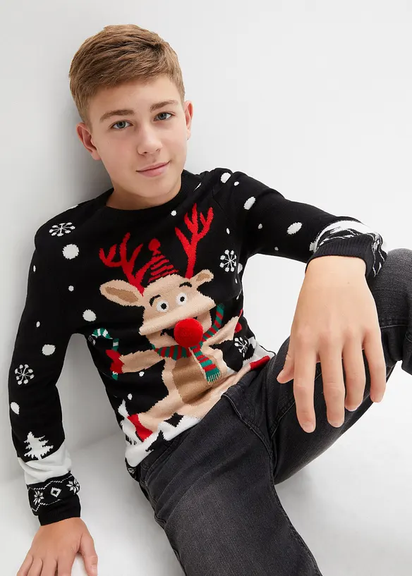 Dětský svetr s vánočním motivem, bonprix