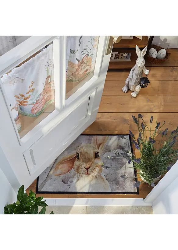 Prateln&aacute; rohožka s motivem zaj&iacute;ce, bonprix