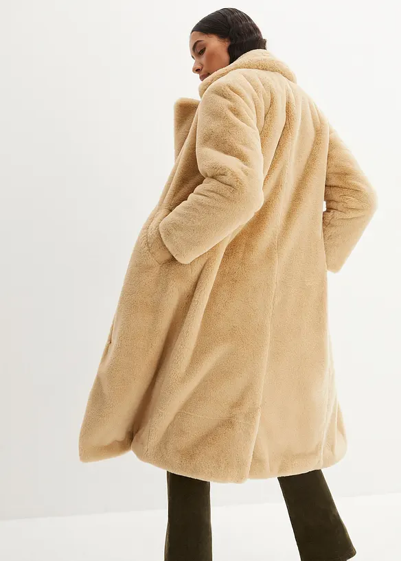 Oversized kabát s límcem s klopami, bpc bonprix collection