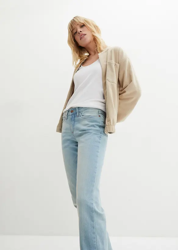 Strečové džíny Bootcut, Mid Waist, bonprix