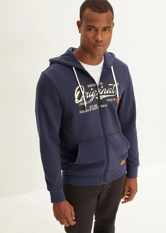 Prop&iacute;nac&iacute; mikina s kapuc&iacute;, uvnitř měkce počesan&aacute;, bonprix