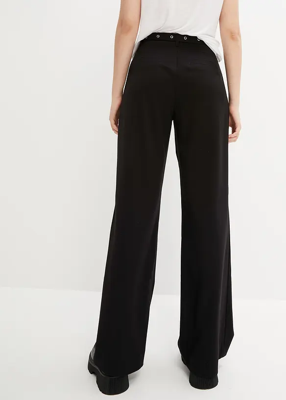 Kalhoty Highwaist se sklady u pasu, s páskem, RAINBOW