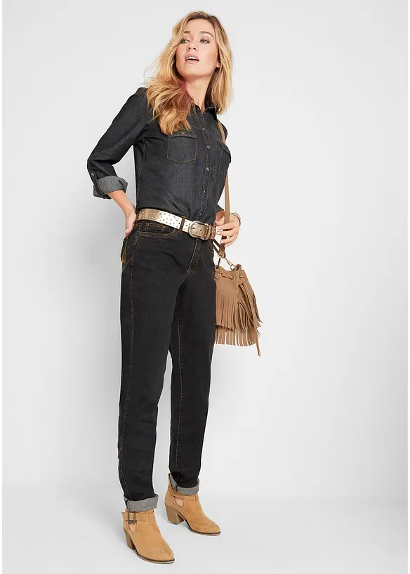 Dlouhé džíny Mom, Mid Waist, bonprix