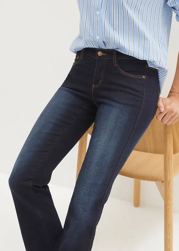 Tvarující džíny Bootcut, Mid Waist, bonprix