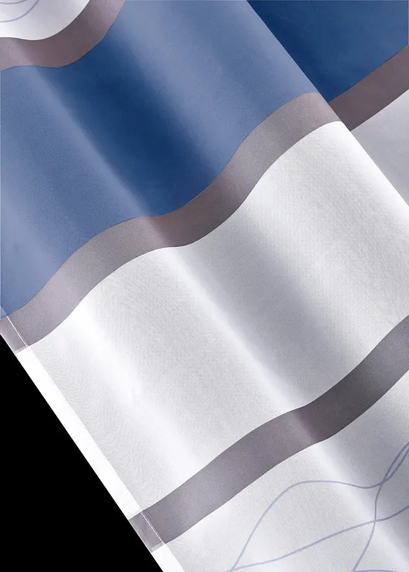 Transparentní záclona s příčnými pruhy (1 ks v balení), bonprix