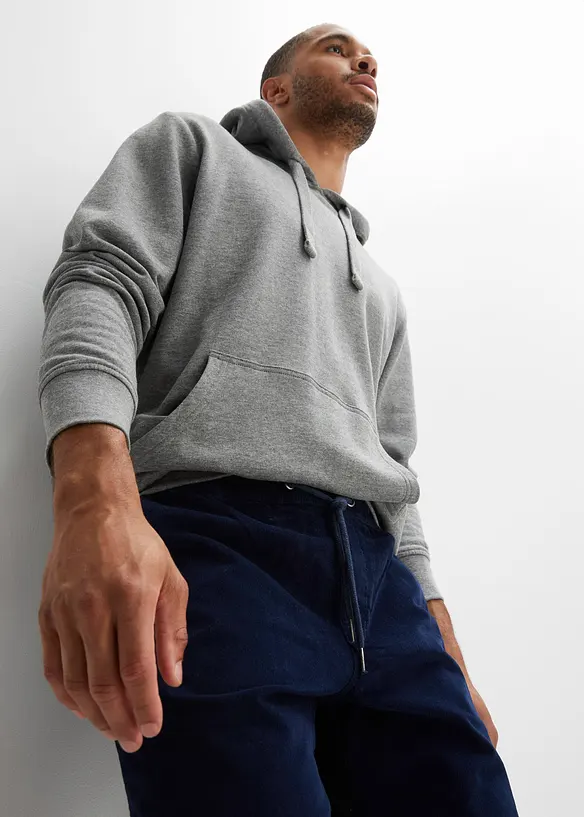 Manšestrové kalhoty bez zapínání, Regular Fit, Straight, bonprix