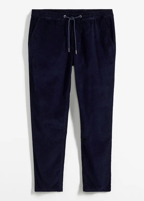 Manšestrové kalhoty bez zapínání, Regular Fit, Straight, bonprix
