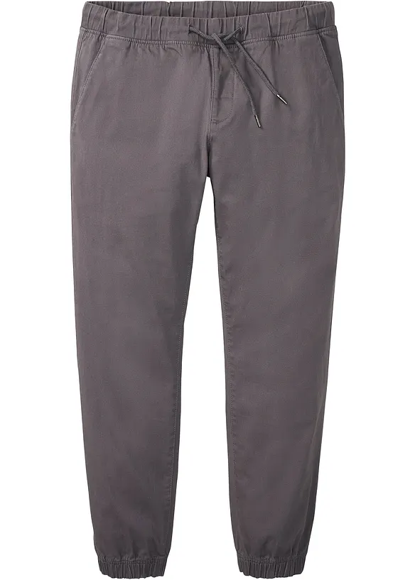 Relaxed Fit strečové chino kalhoty bez zapínání, Straight, bonprix