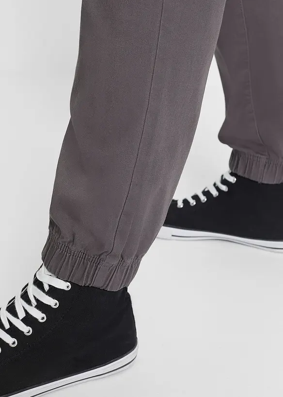 Relaxed Fit strečové chino kalhoty bez zapínání, Straight, bonprix