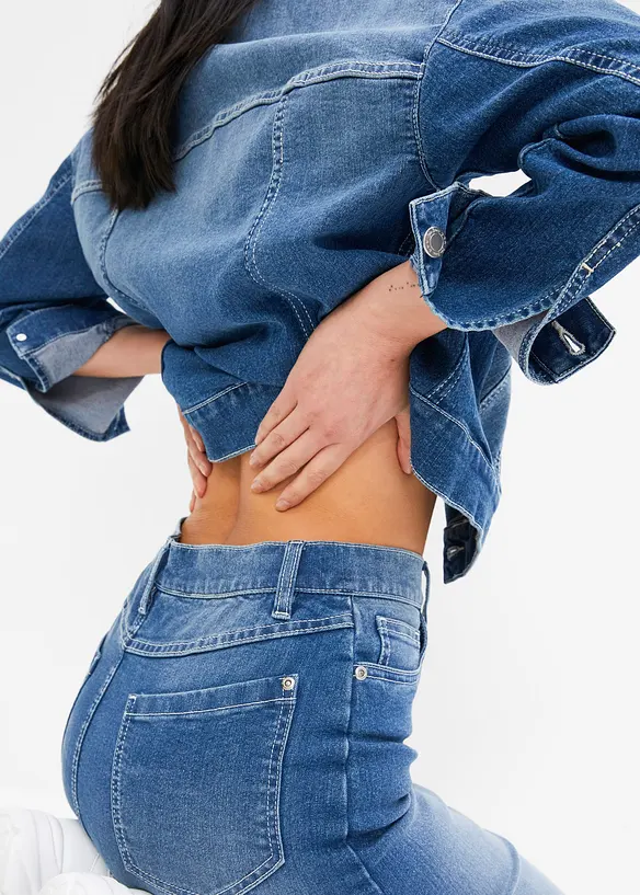 Džínová sukně, Mid Waist, bonprix