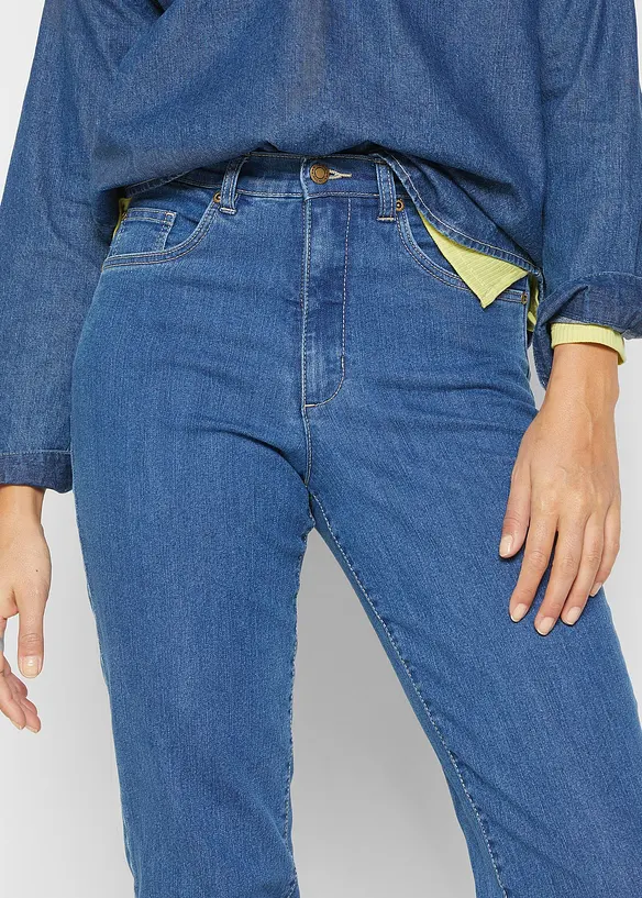 Džíny Mom se strečem, High Waist, bonprix
