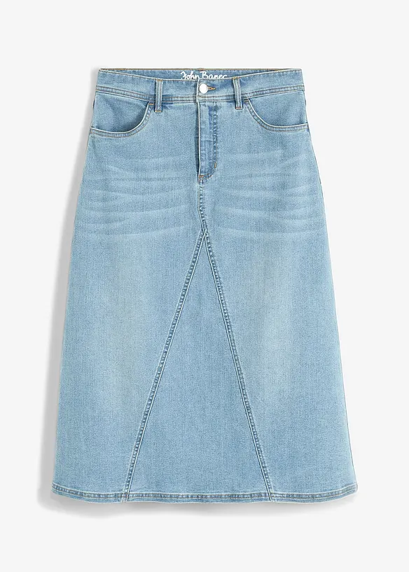 Strečová džínová sukně, High Waist, bonprix
