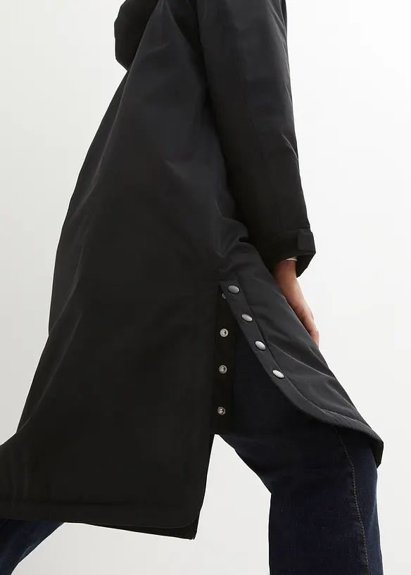 Nepromokavý, zateplený kabát v midi délce, bonprix